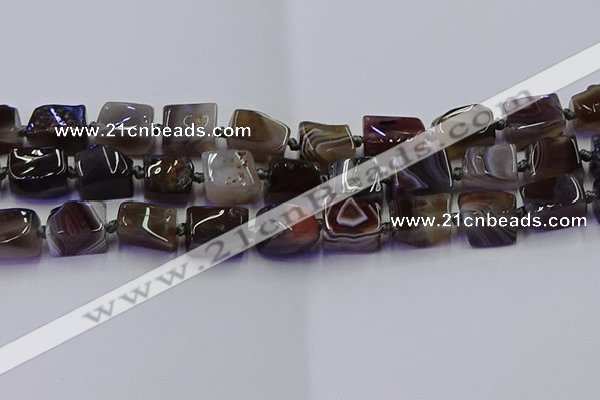 CNG6816 15.5 inches 8*12mm - 10*16mm nuggets botswana agate beads