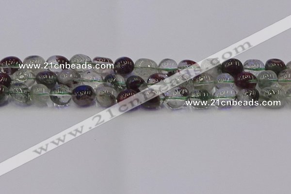 CNG6911 15.5 inches 8*12mm - 10*14mm nuggets green phantom quartz beads