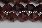 CNG7272 15.5 inches 10mm faceted nuggets orange garnet beads