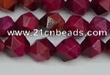CNG7321 15.5 inches 8mm faceted nuggets red tiger eye beads