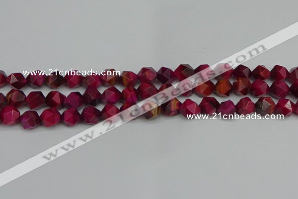 CNG7322 15.5 inches 10mm faceted nuggets red tiger eye beads