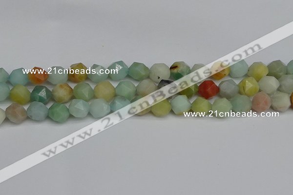CNG7417 15.5 inches 10mm faceted nuggets amazonite beads
