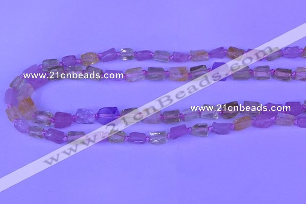 CNG7634 15.5 inches 5*7mm - 8*10mm nuggets mixed quartz beads