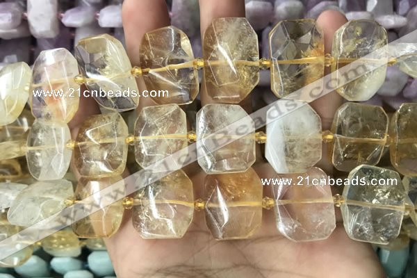 CNG7778 15.5 inches 13*18mm - 15*25mm faceted freeform citrine beads