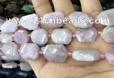 CNG7895 15.5 inches 13*18mm - 18*25mm faceted freeform kunzite beads