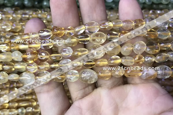 CNG8034 15.5 inches 6*9mm nuggets citrine beads wholesale