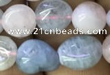 CNG8037 15.5 inches 8*10mm nuggets morganite beads wholesale