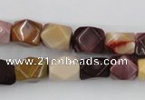CNG823 15.5 inches 9*12mm faceted nuggets mookaite gemstone beads