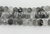 CNG8612 10*13mm - 12*16mm faceted freeform cloudy quartz beads