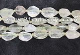 CNG8686 16*23mm - 25*30mm faceted freeform green quartz beads