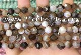 CNG8721 15.5 inches 8mm faceted nuggets agate gemstone beads