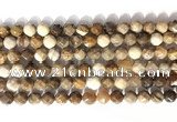 CNG9090 15.5 inches 8mm faceted nuggets coral jade gemstone beads