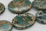 CNI12 16 inches 20*30mm oval natural imperial jasper beads wholesale