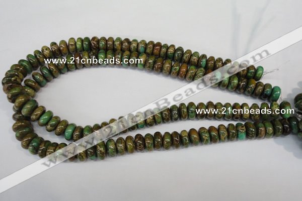 CNI46 15.5 inches 6*12mm rondelle natural imperial jasper beads