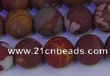 CNJ304 15.5 inches 12mm round matte noreena jasper beads wholesale