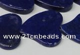 CNL1291 15.5 inches 31*33mm heart natural lapis lazuli beads