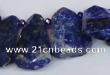 CNL1610 Top drilled 20*28mm - 25*35mm freeform lapis lazuli beads