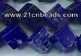 CNL1671 15.5 inches 9*9mm cube lapis lazuli gemstone beads