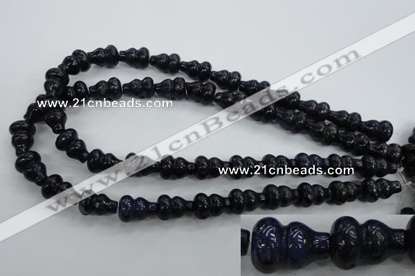 CNL916 15.5 inches 12*16mm calabash natural lapis lazuli beads