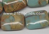 CNS149 15.5 inches 18*25mm rectangle natural serpentine jasper beads