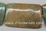 CNS153 15.5 inches 40*60mm rectangle natural serpentine jasper beads