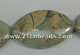 CNS248 15.5 inches 25*40mm marquise natural serpentine jasper beads