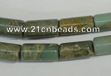CNS275 15.5 inches 8*16mm tube natural serpentine jasper beads