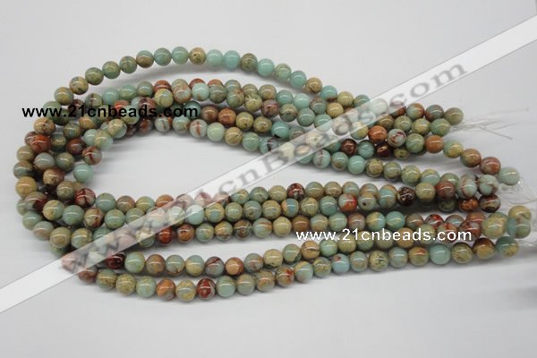 CNS62 15.5 inches 8mm round natural serpentine jasper beads