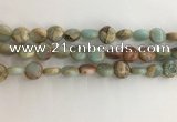 CNS720 15.5 inches 10mm flat round serpentine jasper beads wholesale