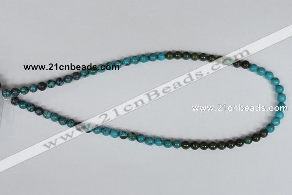 CNT02 16 inches 6mm round natural turquoise beads wholesale