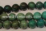 CNT106 15.5 inches 10mm round natural turquoise beads wholesale