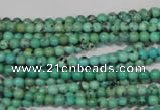 CNT201 15.5 inches 3mm round natural turquoise beads wholesale