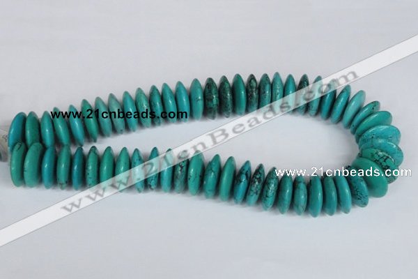 CNT29 16 inches 8*25mm rondelle natural turquoise beads wholesale