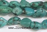 CNT520 15.5 inches 6*6mm - 6*10mm nuggets turquoise gemstone beads