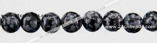 COB23 15 inches 8mm round snowflake obsidian gemstone beads wholesale