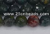COJ312 15.5 inches 8mm faceted round Indian bloodstone beads