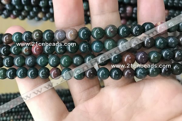 COJ331 15.5 inches 6mm round Indian bloodstone beads wholesale
