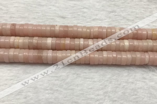 COP1234 15.5 inches 3*8mm heishi Chinese pink opal beads