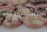 COP1274 15.5 inches 12*16mm oval natural pink opal gemstone beads