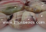 COP1279 15.5 inches 25*35mm oval natural pink opal gemstone beads