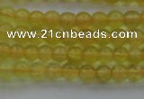 COP1300 15.5 inches 4mm round natural yellow opal gemstone beads