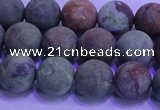 COP1352 15.5 inches 8mm round matte green opal gemstone beads