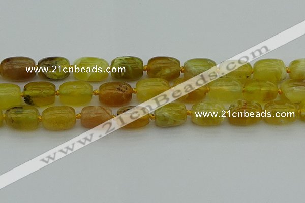 COP1423 15.5 inches 15*20mm drum yellow opal gemstone beads