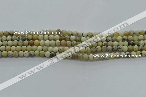 COP1460 15.5 inches 4mm round African opal gemstone beads