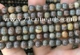 COP1580 15.5 inches 8mm round Australia brown green opal beads