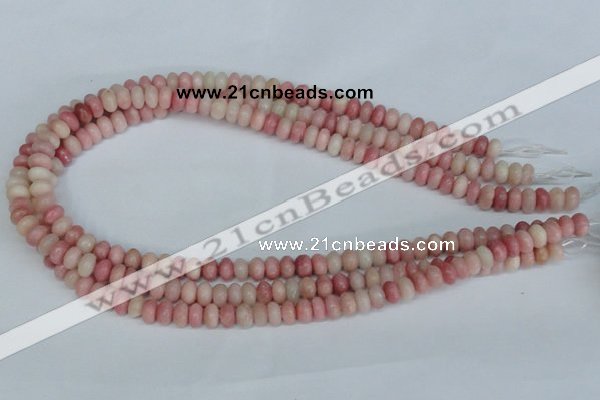 COP159 15.5 inches 5*8mm rondelle pink opal gemstone beads wholesale