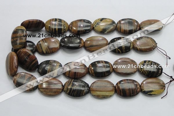 COP217 15.5 inches 22*30mm oval natural brown opal gemstone beads