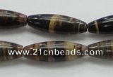 COP242 15.5 inches 10*30mm rice natural brown opal gemstone beads