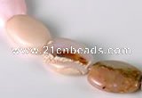 COP27 oval 13*18mm  natural pink opal gemstone beads wholesale