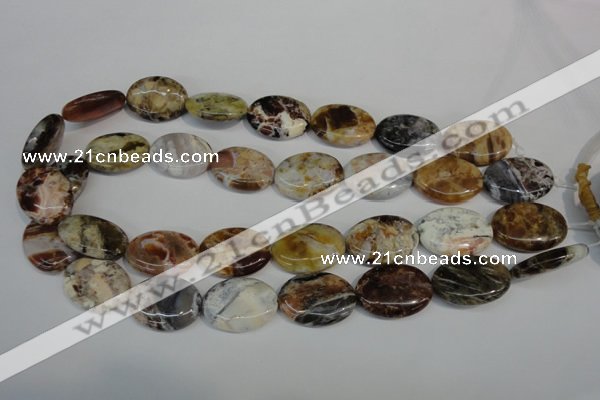 COP318 15.5 inches 18*25mm oval brandy opal gemstone beads wholesale